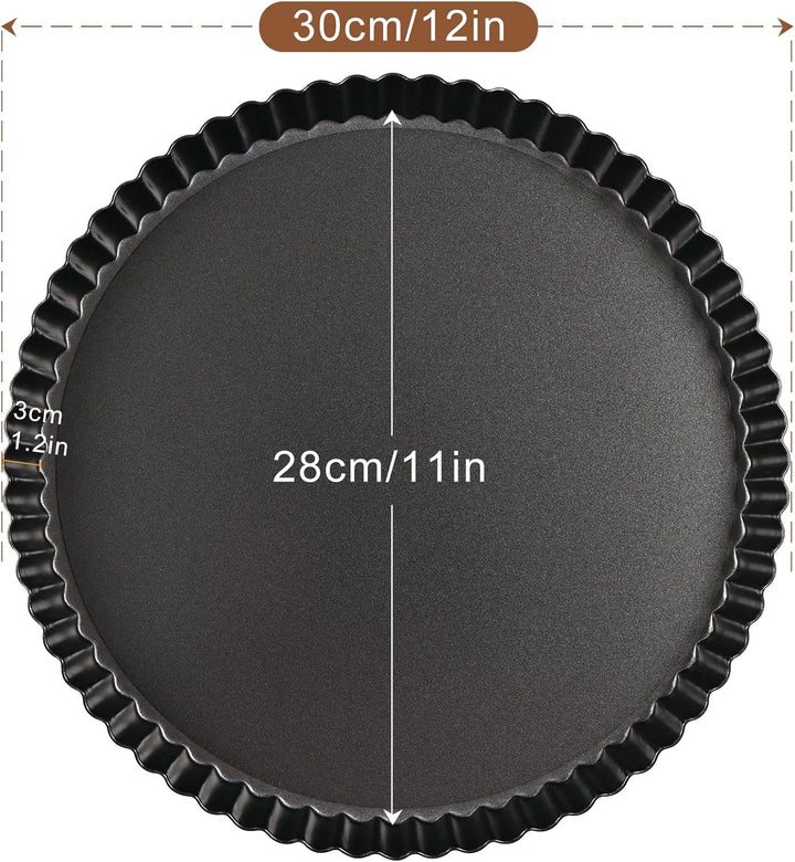 Sinnsally Tarteform,Quicheform,Non-Stick Mit Hebeboden Torte Baking Pan,Obstkuchenform,Blechform für