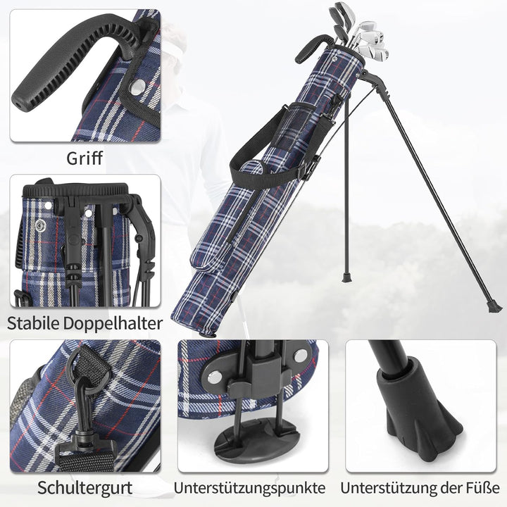 OUUTMEE Kleine Golftasche, Schlägerkoffer, Golf-Selbstständer, Schlägerkoffer und grosse Tasche, Ult