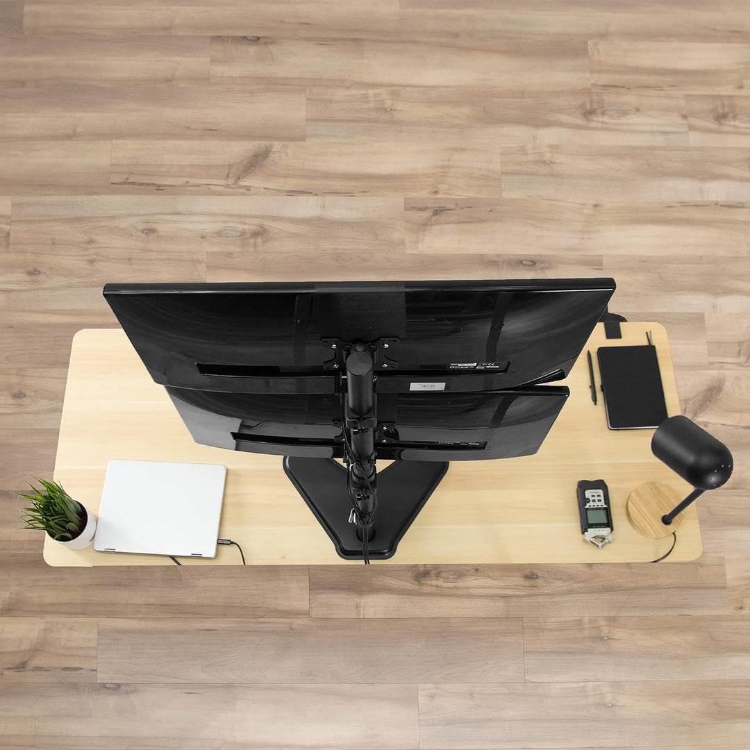VIVO Stand-V002L Ständer für 2 Bildschirme bis zu 76,2 cm (30 Zoll) vertikal Vertikale Anordnung., V