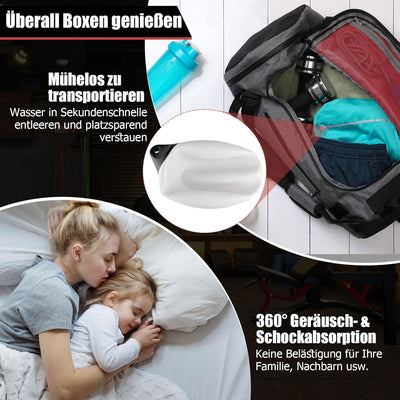 GYMAX Wasserboxsack Boxing Punching Bag Erwachsene Schwerer Boxsack Weiss, Weiss
