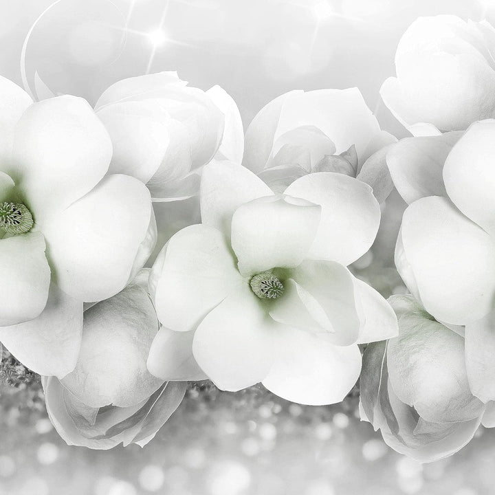 Runa Art Wandbilder Blumen Abstrakt 5 Teilig Bild auf Vlies Leinwand Deko Wohnzimmer 3D Effekt Schwa