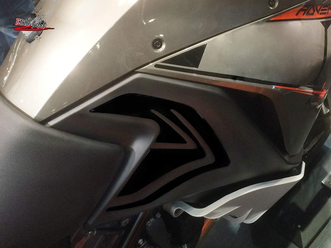 BIKE-label Seitentank Pad schwarz kompatibel für KTM 1050 1090 1190 1290 Adventure 800120