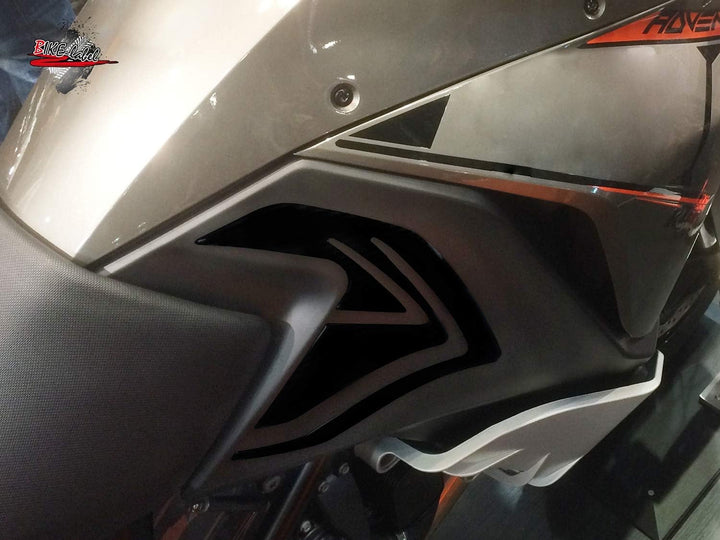 BIKE-label Seitentank Pad schwarz kompatibel für KTM 1050 1090 1190 1290 Adventure 800120