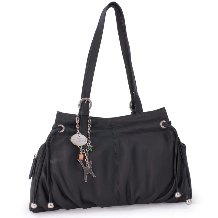 Catwalk Collection Handbags - Leder - Umhängetasche/Schultertasche - ALICE Schwarz, Schwarz
