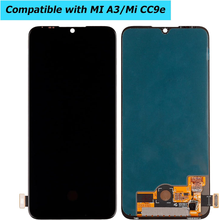 E-YIIVIIL Ersatz LCD Display Kompatibel Für Xiaomi Mi A3 M1906F9SH, M1906F9SI Mi CC9e (Schwarz Ohne