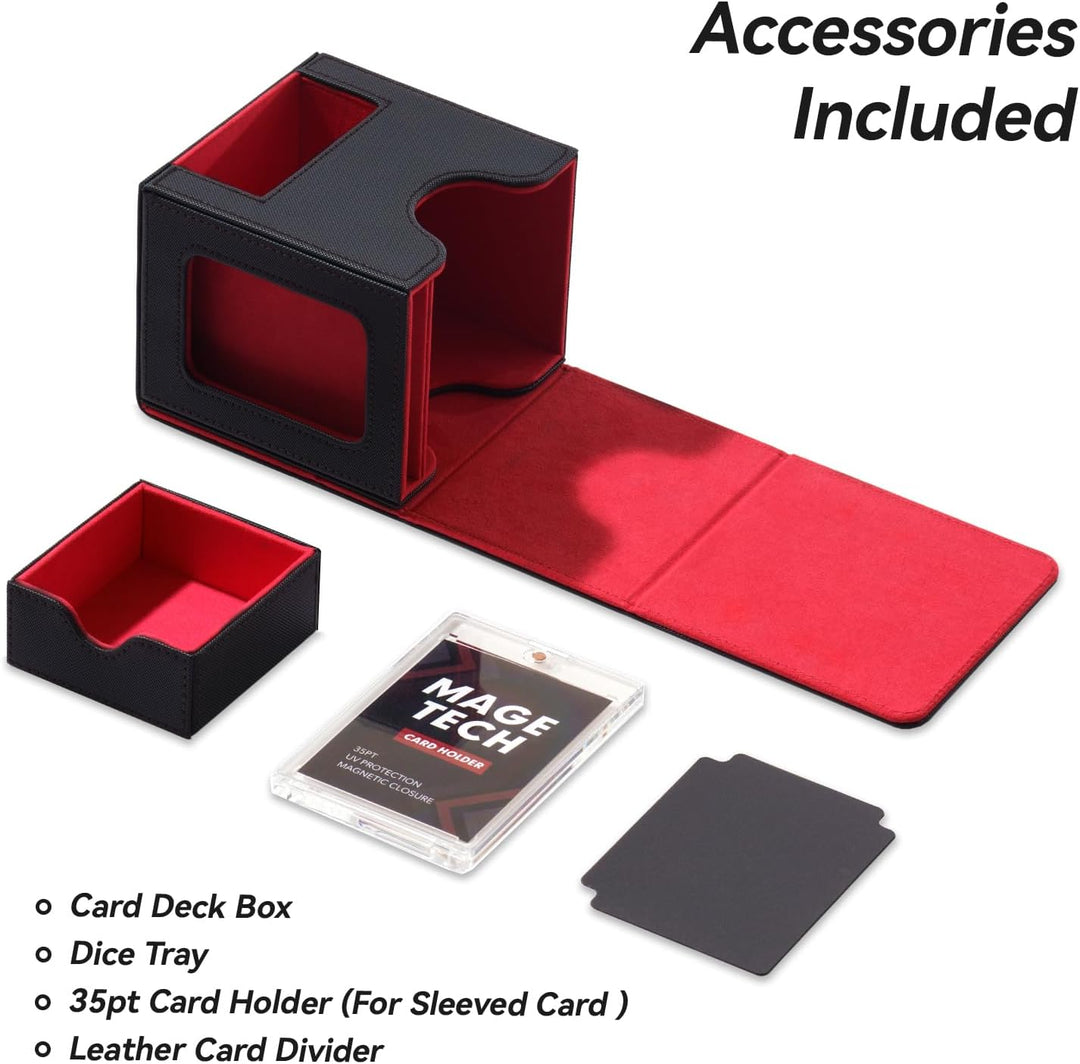 Commander Deckbox für MTG - Patentiertes Design, Commander Display, passt für 100 doppelt eingehüllt