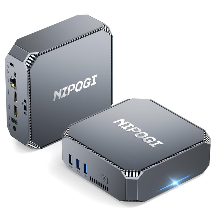 NiPoGi AK2 Plus Mini PC 16 GB DDR4 1 TB M.2 SSD, 12th Gen Intel Alder Lake-N100 (bis zu 3,4 GHz) Min