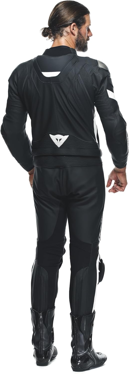 Dainese Avro 4 2-Teiler Motorrad Lederkombi (Black/White,24) 24 BLACK-MATT/BLACK-MATT/WH, 24 BLACK-M