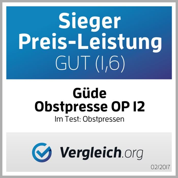 Güde 30003 BP 12 Obstpresse, Saftpresse und Beerenpresse, mechanische Presse inklusive Pressnetz 12