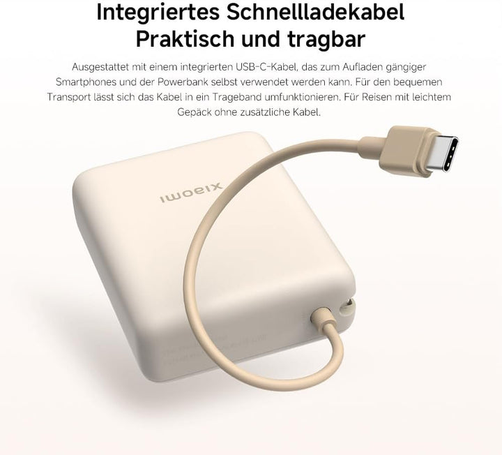 Xiaomi 33W Power Bank 10000mAh, Tragbares USB-C-Schnellladegerät, PD3.0, QC3.0, Apple 2.4, 3 Ausgang