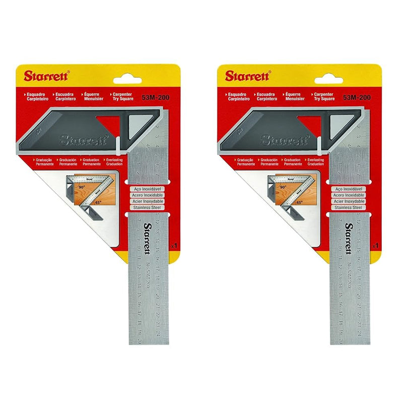 Starrett K53M-200-S Dreikant (Packung mit 2) 200 mm (Packung mit 2), 200 mm (Packung mit 2)