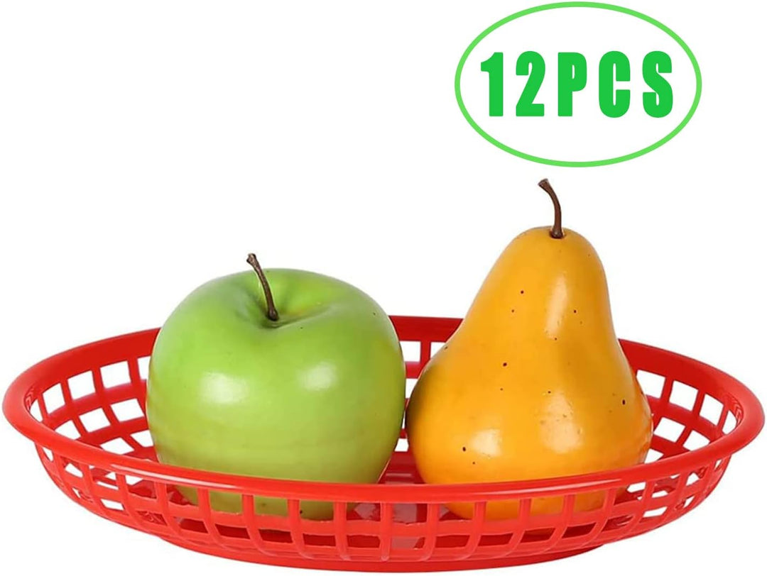 12 Stück Pommes Körbchen, Pommesschalen, Brotkorb, Servierkörbchen, Fingerfood Schalen, Fast Food Ko