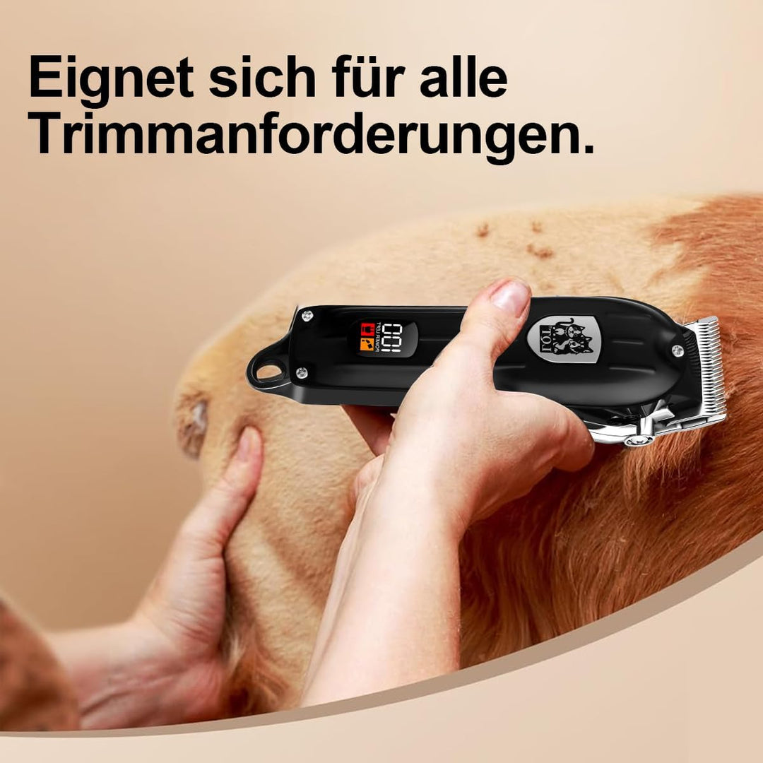 LQT Schermaschine Hund, Wiederaufladbare Kabellose Geräuscharme Hundeschermaschine, Geeignet für Kat