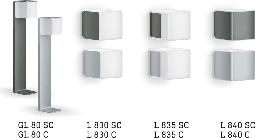 Steinel LED Wandleuchte L 840 SC anthrazit, LED Aussenleuchte, 160° iHF-Bewegungsmelder, vernetzbar,