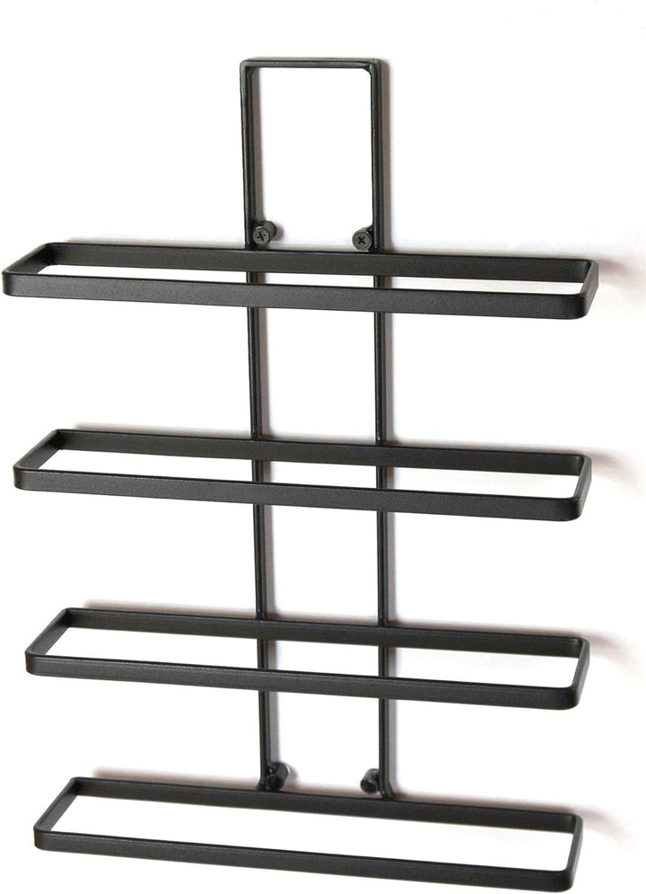 DanDiBo Weinregal Metall Schwarz Wandmontage 4-Wine beliebig erweiterbar 2er Set Flaschenständer Fla