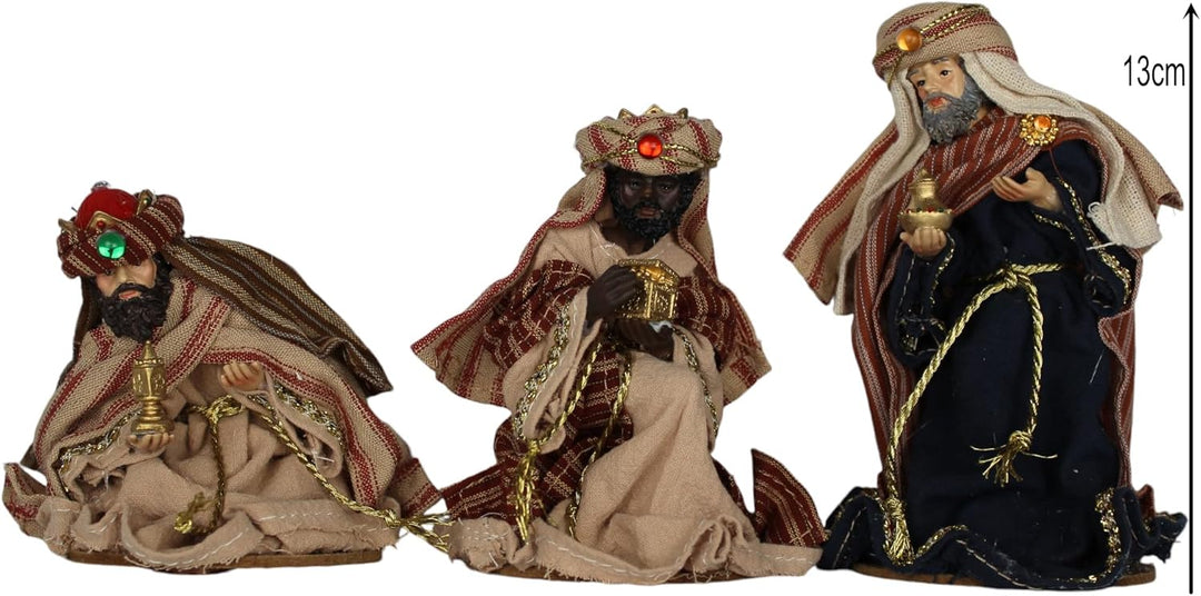 ZICOM Ankleidefigurenset Jerusalem, Krippenfiguren barock ca. 13cm 9-TLG. Polyresin bekleidet