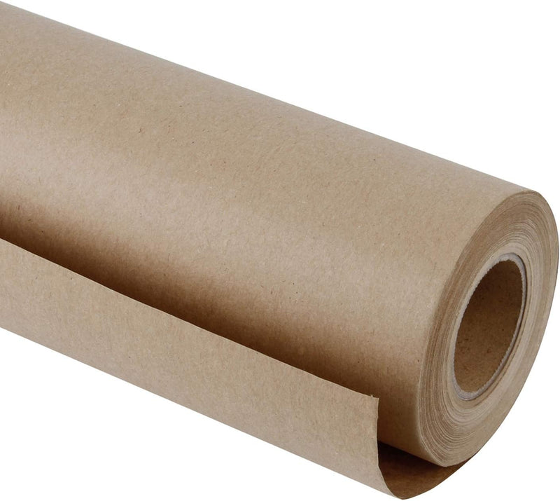RUSPEPA Braun Kraftpapier - Natürliches Recyclingpapier, Kraftpapierrolle Ideal für Kunsthandwerk, K