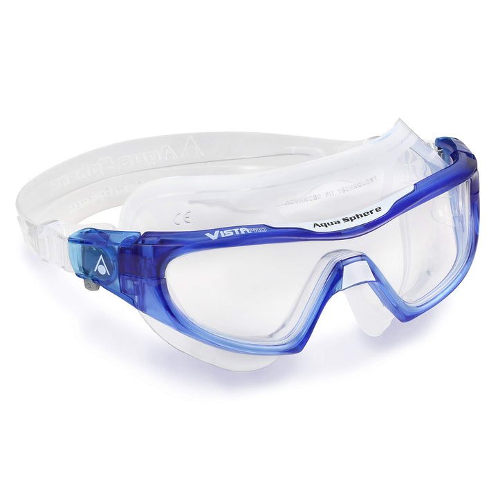 Aquasphere Unisex Vista Pro Schwimmmaske (1er Pack) Einheitsgrösse Transparent - Blaue Titan-Spiegel