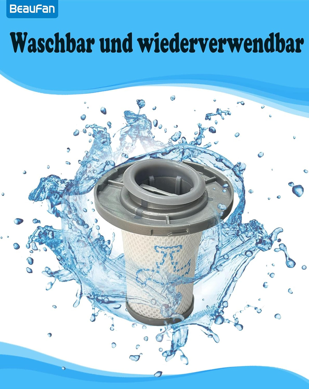 4 Pack ZR009006 Filter Kompatibel mit Rowenta X-Force Flex 8.60 RH96 Serie RH9611 RH9637 RH9638 RH96