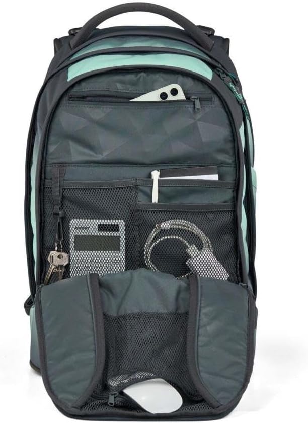 Satch pack Schulrucksack Set 2tlg. inkl. Schlamperbox (Toxic Yellow), Toxic Yellow