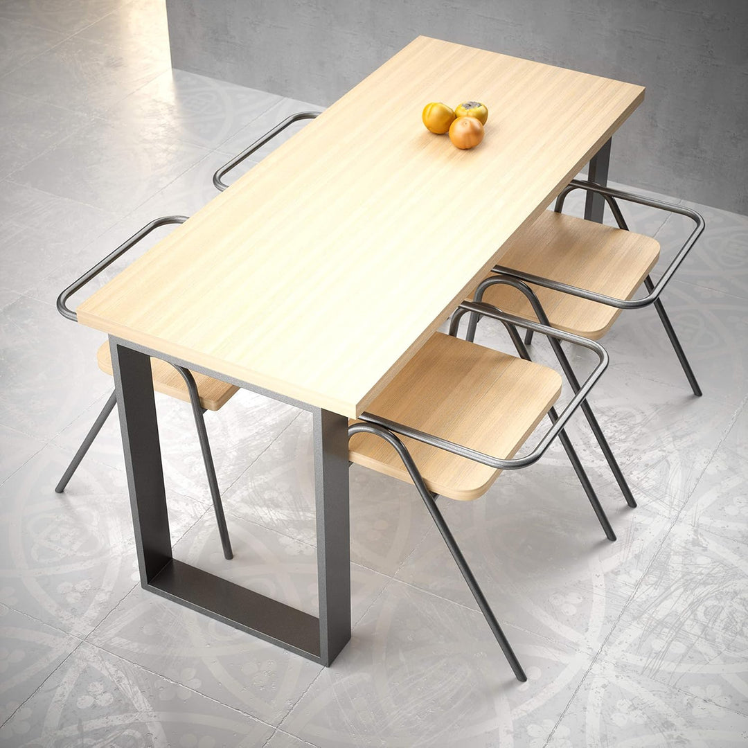sossai® XXL Stahl Tischkufen TKK3 | Rahmenprofil: 100 mm x 20 mm | Breite 70 cm x Höhe 72 cm | Farbe