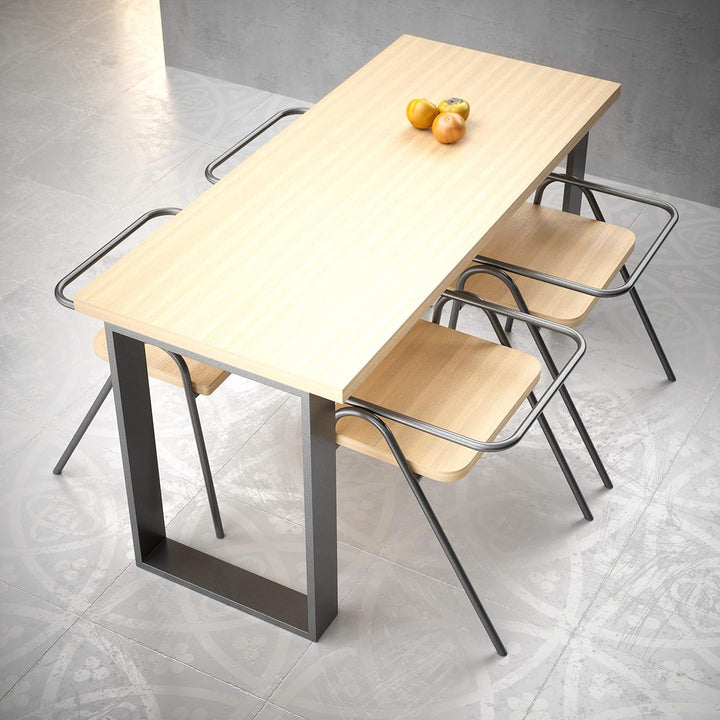 sossai® XXL Stahl Tischkufen TKK3 | Rahmenprofil: 100 mm x 20 mm | Breite 70 cm x Höhe 72 cm | Farbe