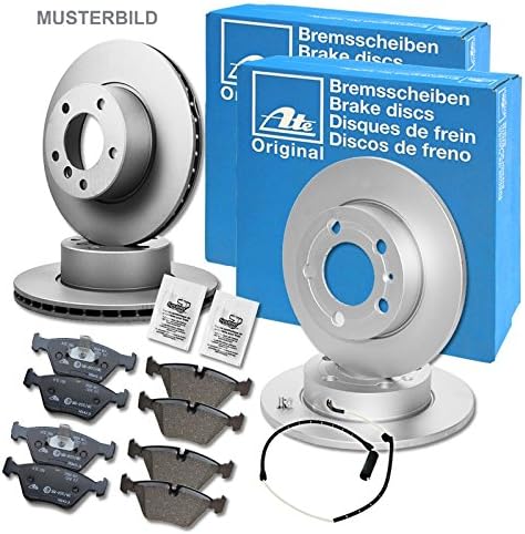 ATE Bremsenset inkl Bremsscheiben Vorne Ø 280 mm Belüftet + Hinten Ø 253 mm Voll und Bremsbeläge Vor