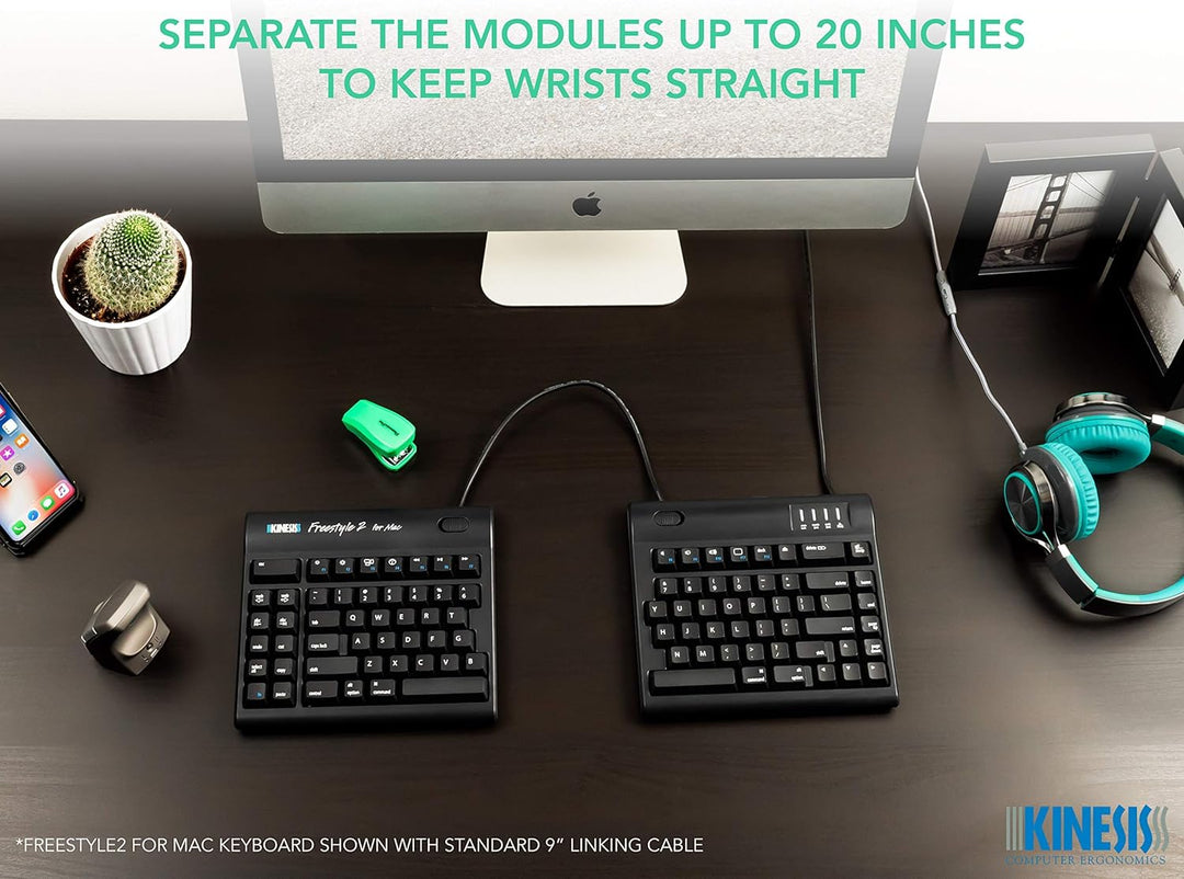 R-GO Tools Kinesis Freestyle 2 22,9 cm (9 Zoll) QWERTY-Tastatur für Mac schwarz, 9