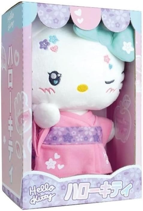 Jemini 024406 Hello Kitty Kimono Kawai, Plüsch, -22 cm, Mehrfarbig