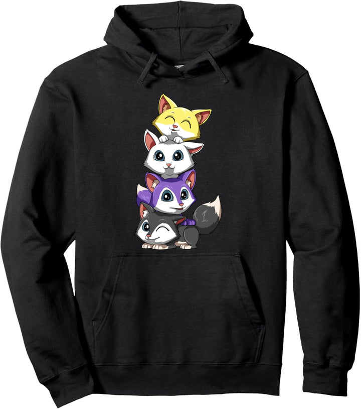Nichtbinäre Füchse - Transgender Enby Geschenk Pullover Hoodie