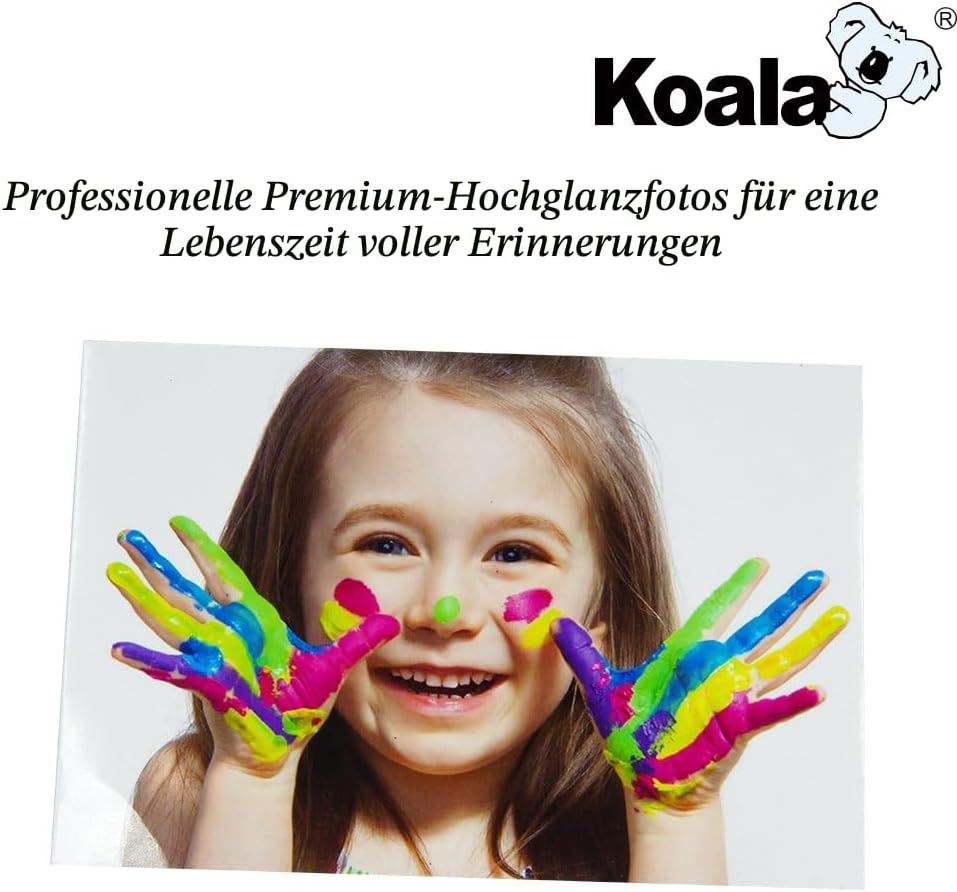 Koala Inkjet Hochglänzend Fotopapier DIN A3, 240 g/m², 100 Blatt, für Canon HP Epson Tintenstrahldru
