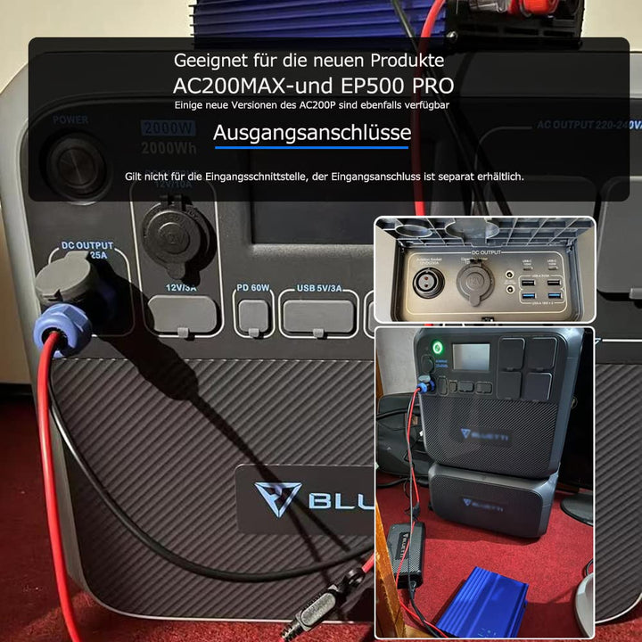 Aviation stecker 2 polig Luftfahrtstecker für AC200P/AC200MAX EP500 PRO Power station,Batterieringst