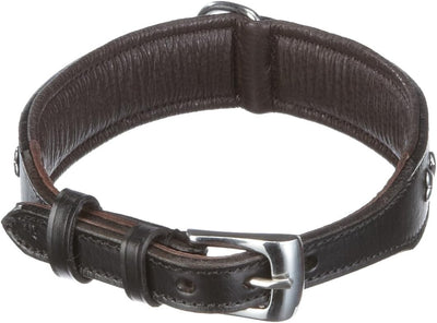 Nobby Leder Halsband CERRO, schwarz / braun 50 cm (42-48 cm), 30 mm, 1 Stück schwarz-braun Halsumfan