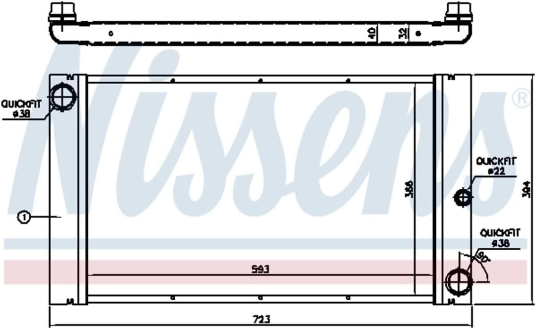 Nissens 60762 Kühler, Motorkühlung