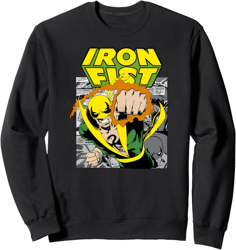 Marvel Iron Fist Punch Comic Page Sweatshirt