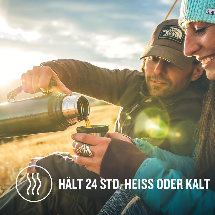 Stanley Classic Legendary Bottle Thermoskanne 1L - Hält 24 Stunden heiss/Kalt - Edelstahl Thermosfla