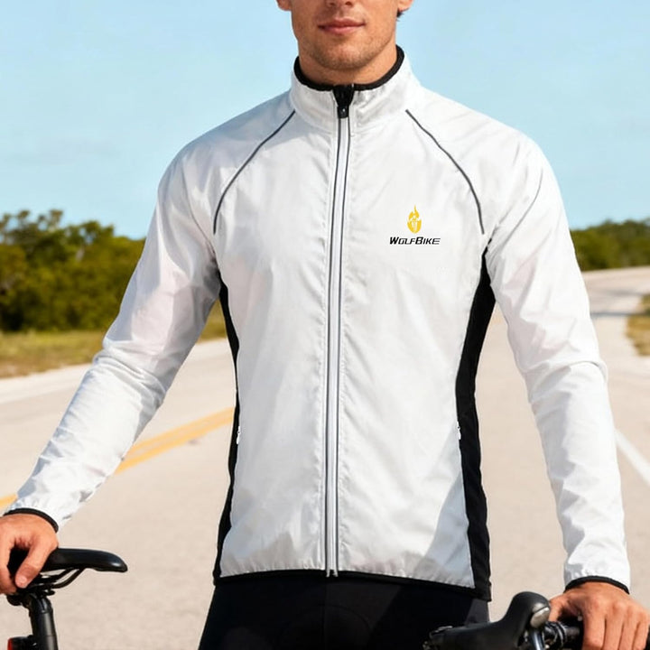 WOSAWE Herren-Fahrradjacke Winddichte wasserdichte MTB Mountainbike Jacket Für Radfahren, Joggen & W