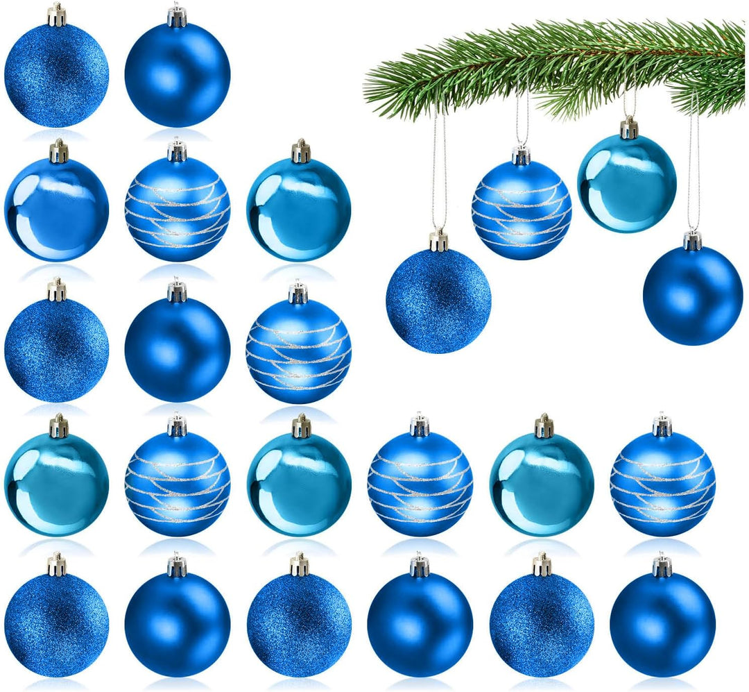 com-four® 20x Weihnachtskugeln, Christbaumkugeln bruchsicher aus Kunststoff für Weihnachten, Baumsch