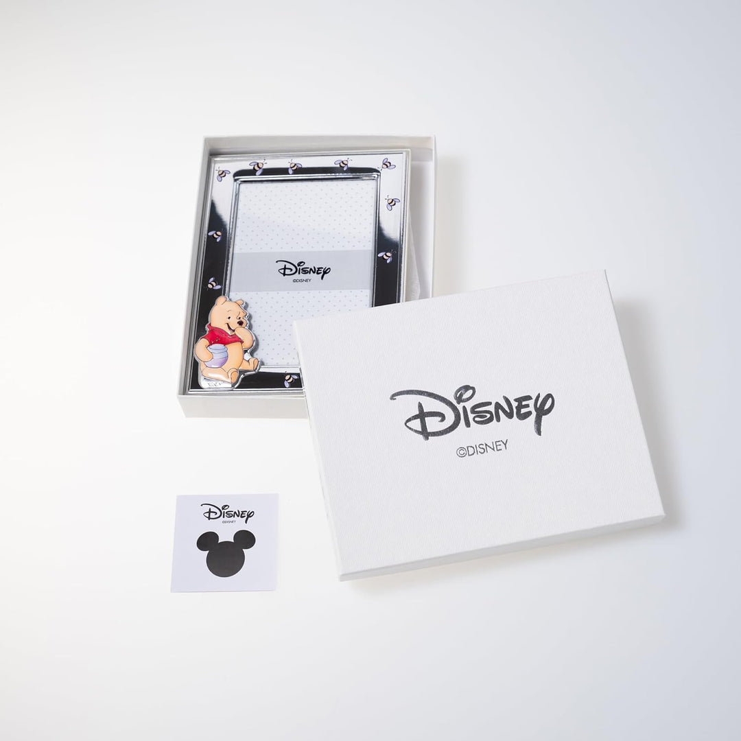 VALENTI & CO. – Disney Baby – Winnie Puuh Bilderrahmen aus Silber für Kinder, Geschenkidee für Taufe