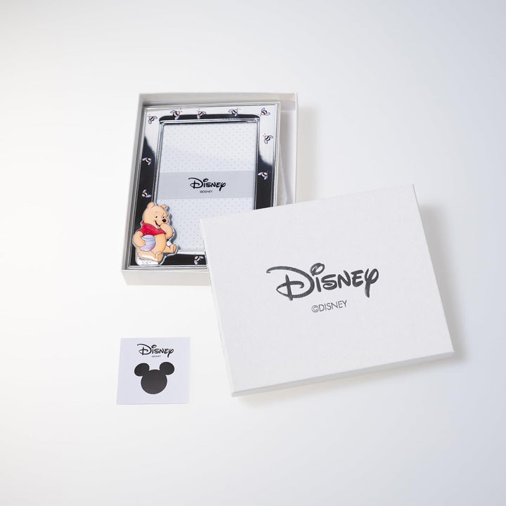 VALENTI & CO. – Disney Baby – Winnie Puuh Bilderrahmen aus Silber für Kinder, Geschenkidee für Taufe