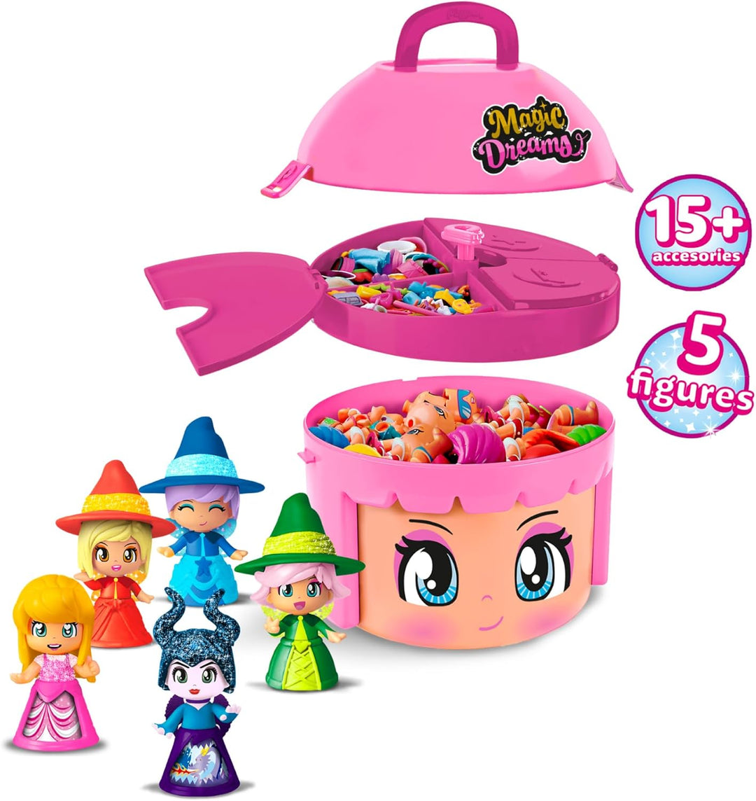 Pinypon – Magic Dreams, 5 Exklusive Figuren mit den Hauptfiguren aus Dornröschen, inklusive kleinem