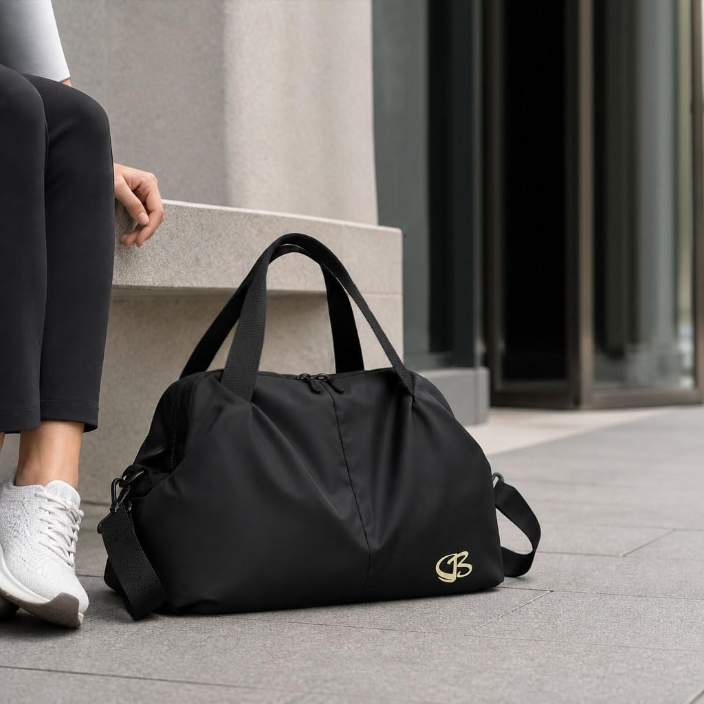 Sporttasche Damen Klein Reisetasche, 45x27x20 cm, mit Nassfach, Weekender Fitness Gym Bag, Sport Tas