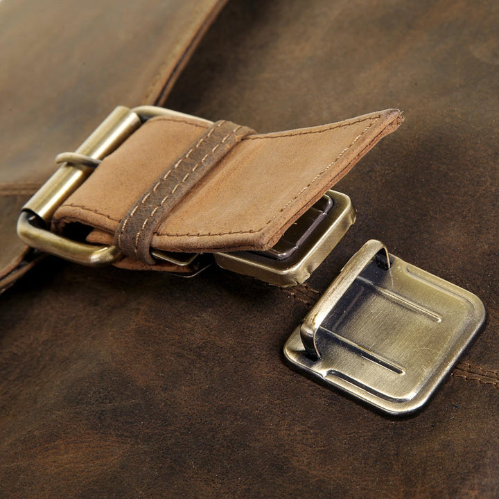 Harold's Lehrertasche 38 x 29 x 9 cm Rind-Leder Aktentasche Aktenmappe braun 339703