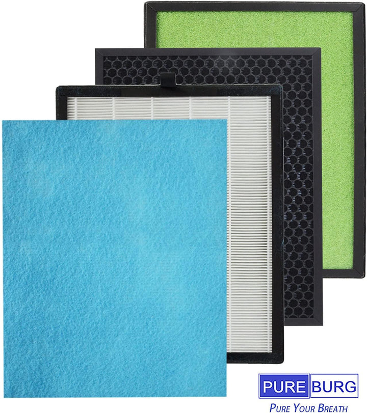 PUREBURG Ersatz-filter kompatibel mit UNbeaten Pets 300,KJ210F-142,KJ203F-142,142C,142W,142 Luftrein