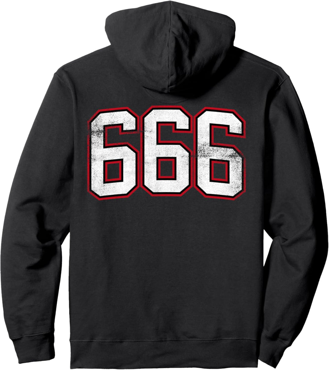 Number Six Six Six 666 Pullover Hoodie