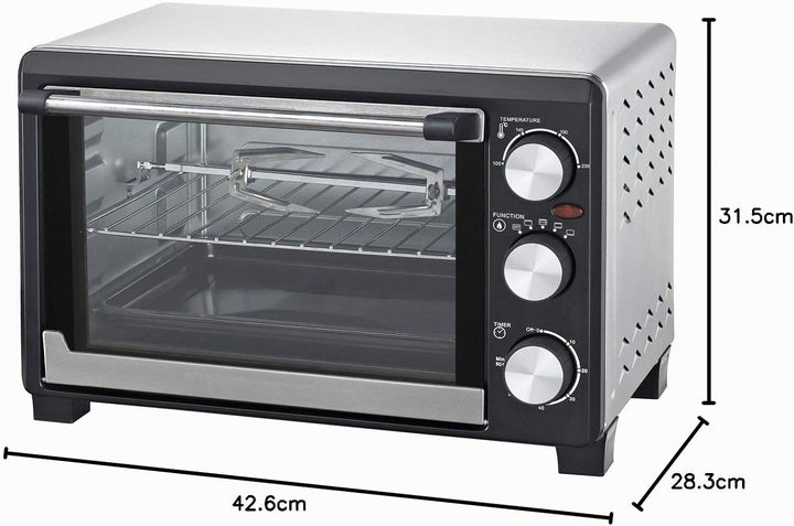 Syntrox Germany 18 Liter Mini Stand Backofen mit Umluft und Drehspiess Miniofen Minibackofen Pizzaof