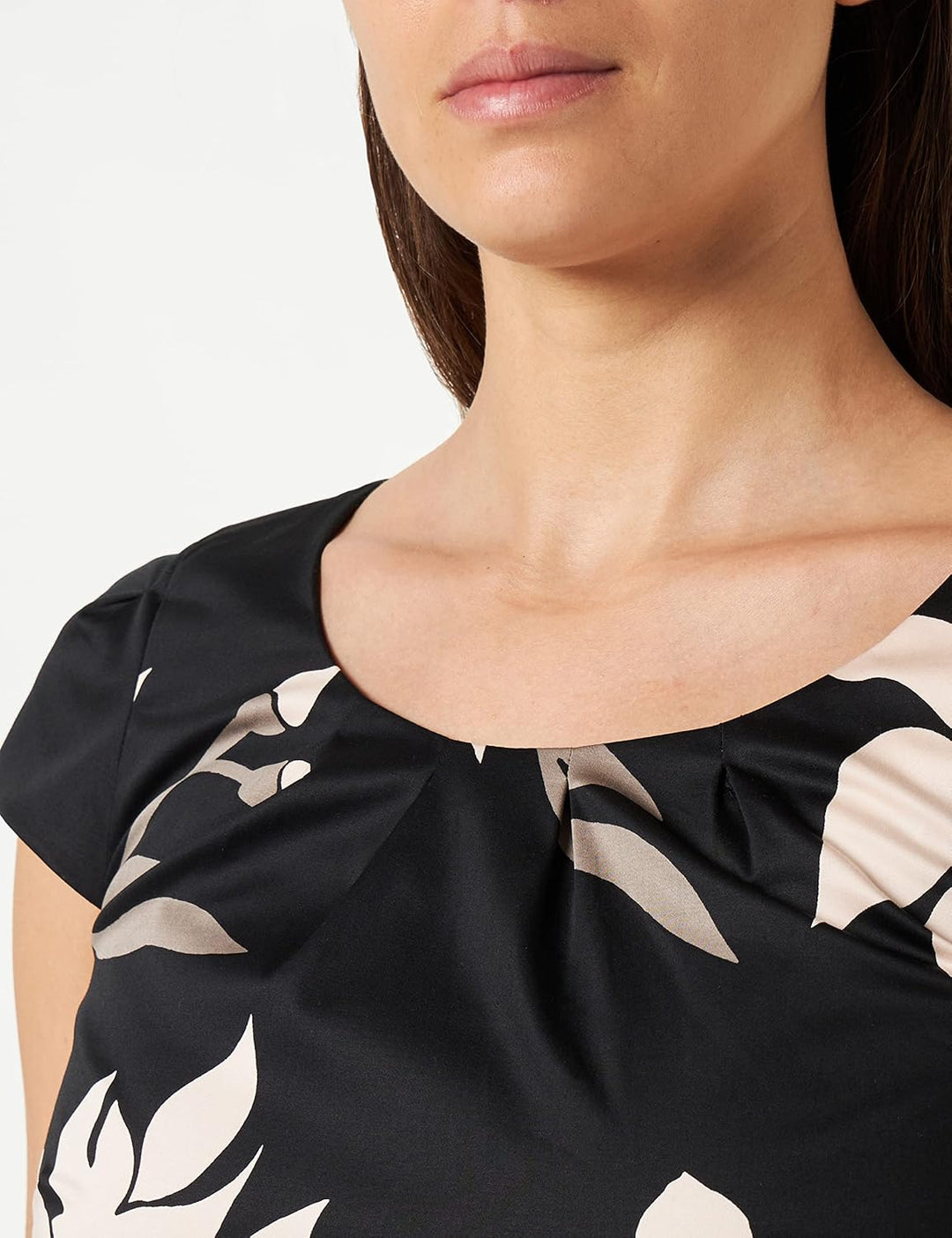 comma Damen Kleid, Grey/Black 99d5