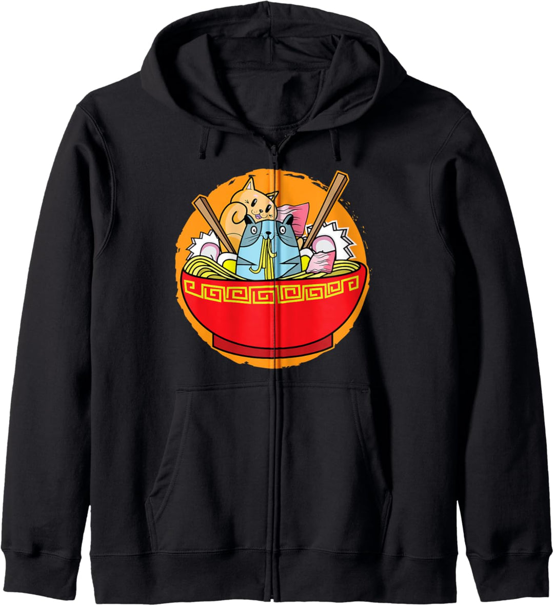 Anime Cat Japanische Ramen Nudeln I Lustiges Ramen Kapuzenjacke