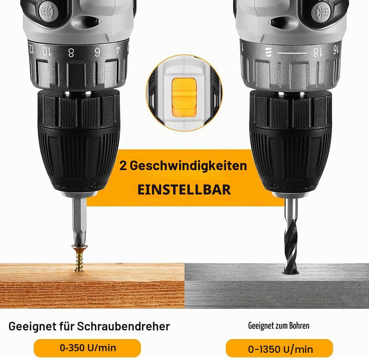 20 V Akkuschrauber für Damen:DEKOPRO 40 N.m Akku Schrauber mit Akku und Ladegerät，30 pcs Zubehör Boh