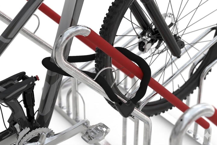 Anlehnparker 2522 XBF | Fahrradständer beidseitig | für 12 extra breite Fahrräder | erweiterbar | Ab